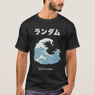 Vaporwave Aesthetic Glitch 80s Retro Great Wave T-Shirt