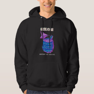 Vaporwave Aesthetic Glitch  80s Retro Pineapple Hoodie