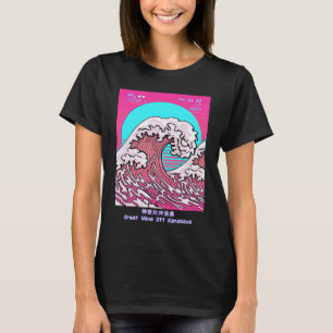 Vaporwave Aesthetic Great Wave Off Kanagawa Retro T-Shirt