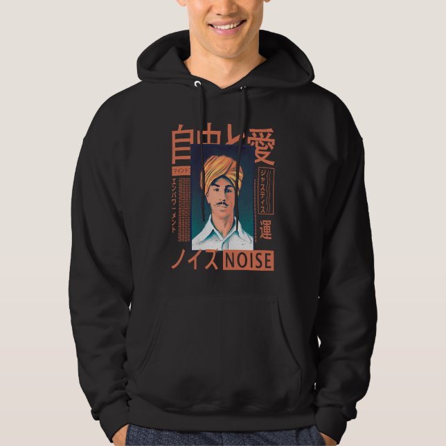 Vaporwave  Aesthetic  Japanese Korean  Indian Port Hoodie (Front)