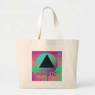 vaporwave aesthetic large tote bag
