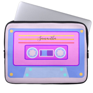 Vaporwave Aesthetic Light Purple 90s Mixtape Laptop Sleeve