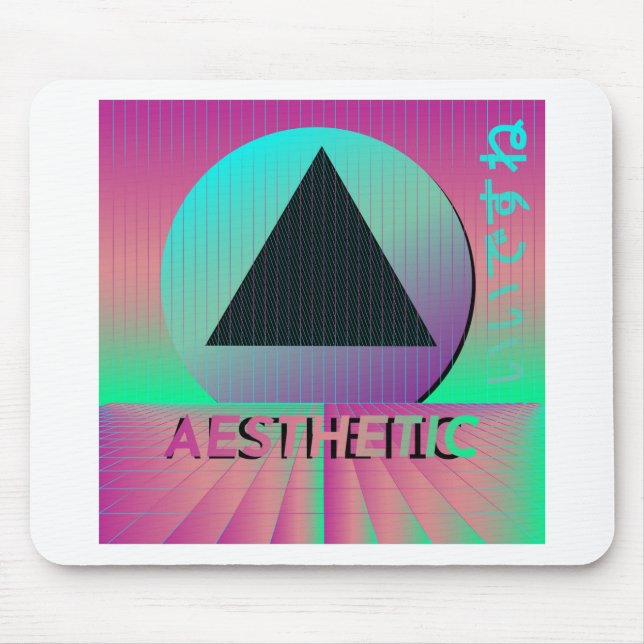 vaporwave aesthetic mouse mat (Front)