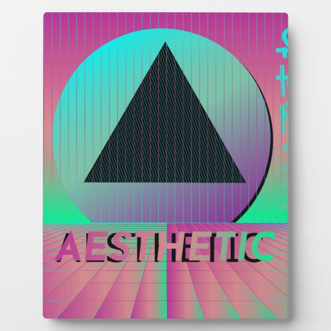 vaporwave aesthetic plaque (Front)