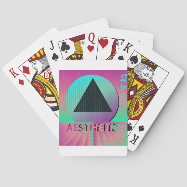 vaporwave aesthetic playing cards (Back)