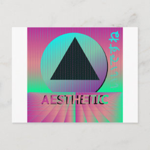 vaporwave aesthetic postcard
