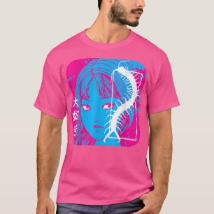 Vaporwave Aesthetic Sad Anime Girl Eboy Egirl T-Shirt
