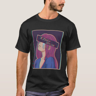 Vaporwave Aesthetic Sad Anime Girl Japanese Offlin T-Shirt