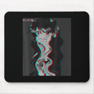 Vaporwave Aesthetic Sad Anime Girl Retro Eboy Egir Mouse Mat
