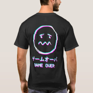 Vaporwave Aesthetic Sad Face Harajuku Japanese Gam T-Shirt