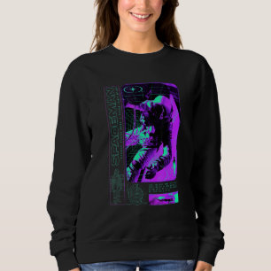 Vaporwave Aesthetic Spaceman Outer Space Galaxy As Sweatshirt