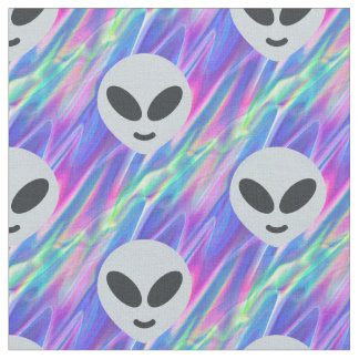 vaporwave alien emoji fabric