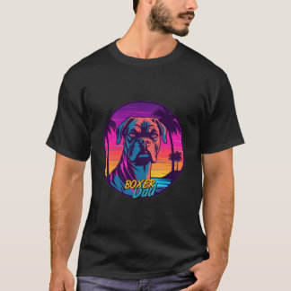 Vaporwave Boxer Dad Futuristic Boxer T-Shirt