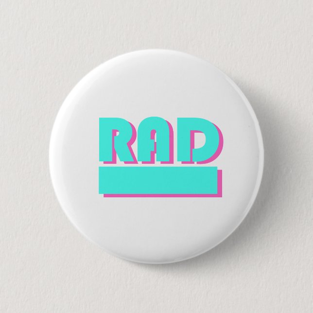 Vaporwave Button - Rad Vaporwave Button (Front)