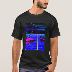 Vaporwave Car Synthwave City Vaporwave Aesthetic T-Shirt