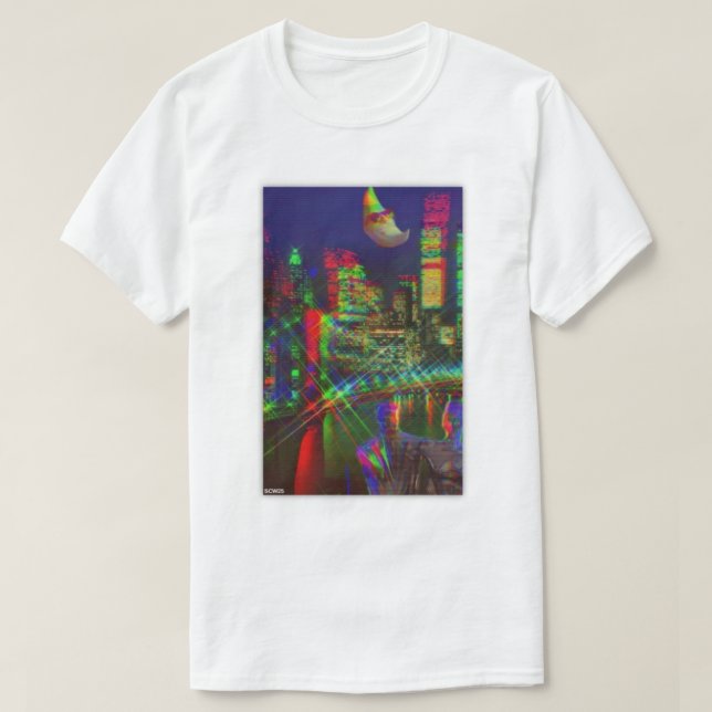 Vaporwave City T-Shirt (Design Front)