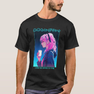 Vaporwave Cyber Anime Girl Japanese Aesthetic Punk T-Shirt