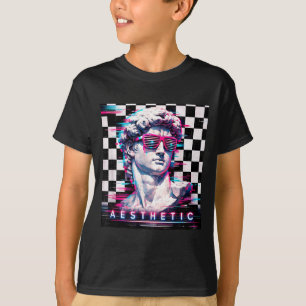 Vaporwave david glitch art aesthetic retrowave 80s T-Shirt