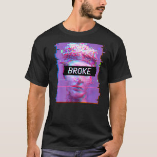 Vaporwave David Statue Aesthetic Art Broke Michela T-Shirt