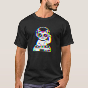 Vaporwave DJ Cat Kitten Music Rave EDM Music Conce T-Shirt