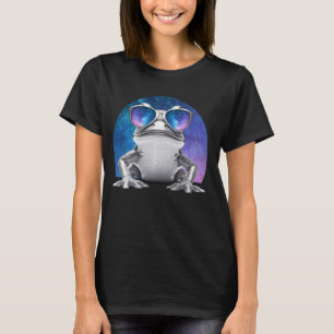 Vaporwave Frog Space Glasses Galaxy Sunglasses Toa T-Shirt
