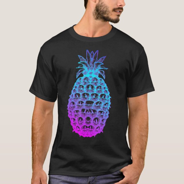Vaporwave Glitch Aesthetic Style Japan Pineapple G T-Shirt (Front)