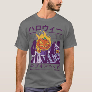 Vaporwave Jackolantern Pumpkin Aesthetic Japanese T-Shirt