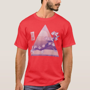 Vaporwave Japan Style Japanese Cherry Blossom Saku T-Shirt