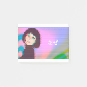 Vaporwave Kawaii vapor wave Japanese girl Post-it Notes