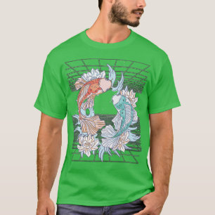 Vaporwave Koi Fish Japan Sakura Carp Breeder  T-Shirt