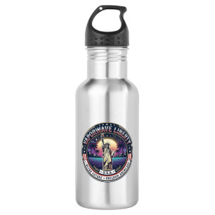 Vaporwave Liberty Patriotic Patriotic Vaporwave Re 532 Ml Water Bottle