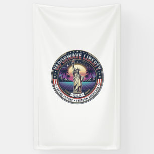 Vaporwave Liberty Patriotic Patriotic Vaporwave Re Banner