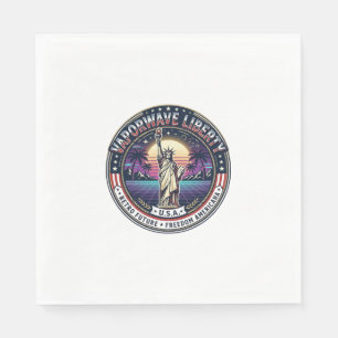 Vaporwave Liberty Patriotic Patriotic Vaporwave Re Napkin