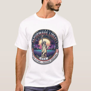 Vaporwave Liberty Patriotic Patriotic Vaporwave Re T-Shirt