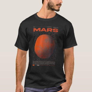 Vaporwave Mars Solar System Planet Outer Space Ast T-Shirt