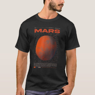 Vaporwave Mars Solar System Planet Outer Space Ast T-Shirt