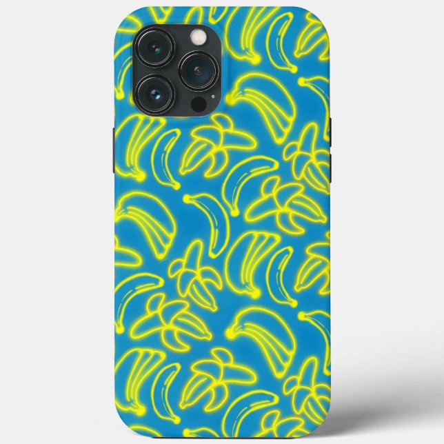 Vaporwave Neon Bananas Retro Futuristic Case-Mate iPhone Case (Back)