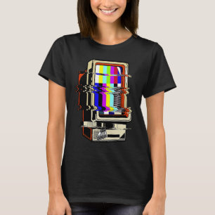 Vaporwave No Signal Television Off Air Glitch Comp T-Shirt