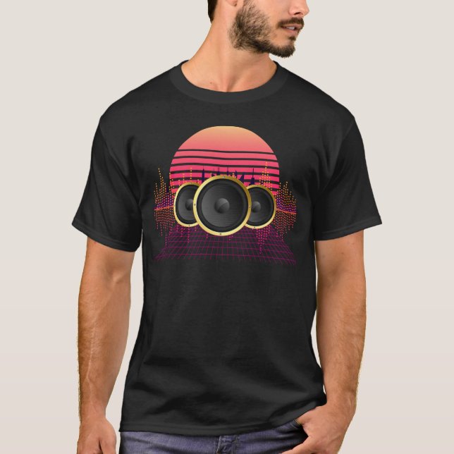 Vaporwave Retro Sunset Synthwave Lover T-Shirt (Front)