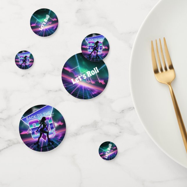 Vaporwave Roller Skate Birthday Party  Confetti (Group)