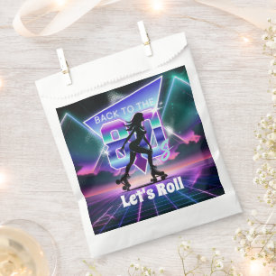 Vaporwave Roller Skate Birthday Party Favour Bags