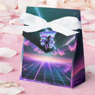 Vaporwave Roller Skate Birthday Party  Favour Box