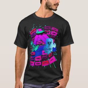Vaporwave Space Cassette Tapes Mixtapes 1980s T-Shirt