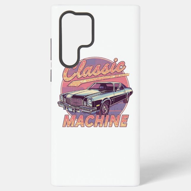 Vaporwave Style Classic Automobile Samsung Galaxy S22 Ultra Case (Back)