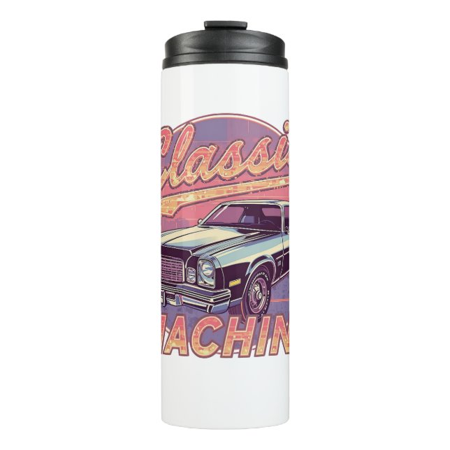 Vaporwave Style Classic Automobile Thermal Tumbler (Front)