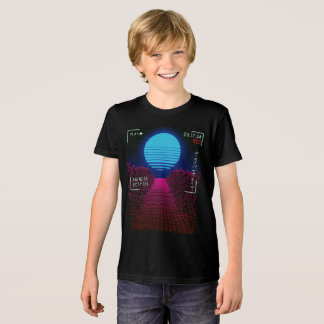 Vaporwave Sunset Landscape Tri-Blend Shirt