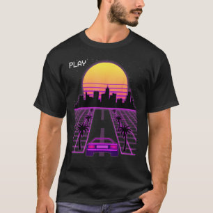 Vaporwave Sunset Synthwave Cyberpunk Outrun 80s Me T-Shirt
