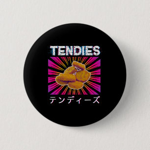 Vaporwave Tendies Chicken Anime 80s Tenders Japane 6 Cm Round Badge