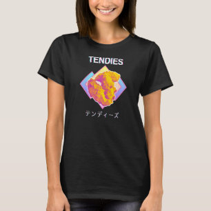 Vaporwave Tendies Chicken Tenders Japanese Kanji T-Shirt