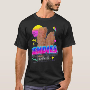 Vaporwave Tendies Chicken Tenders Japanese Kanji T-Shirt